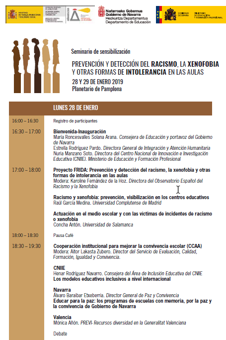 Navarra acoge un seminario sobre “prevención y detección del racismo, la xenofobia y otras formas de intolerancia en las aulas”